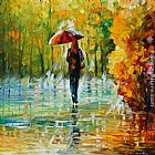 Leonid Afremov THE BEAUTY OF THE RAIN painting